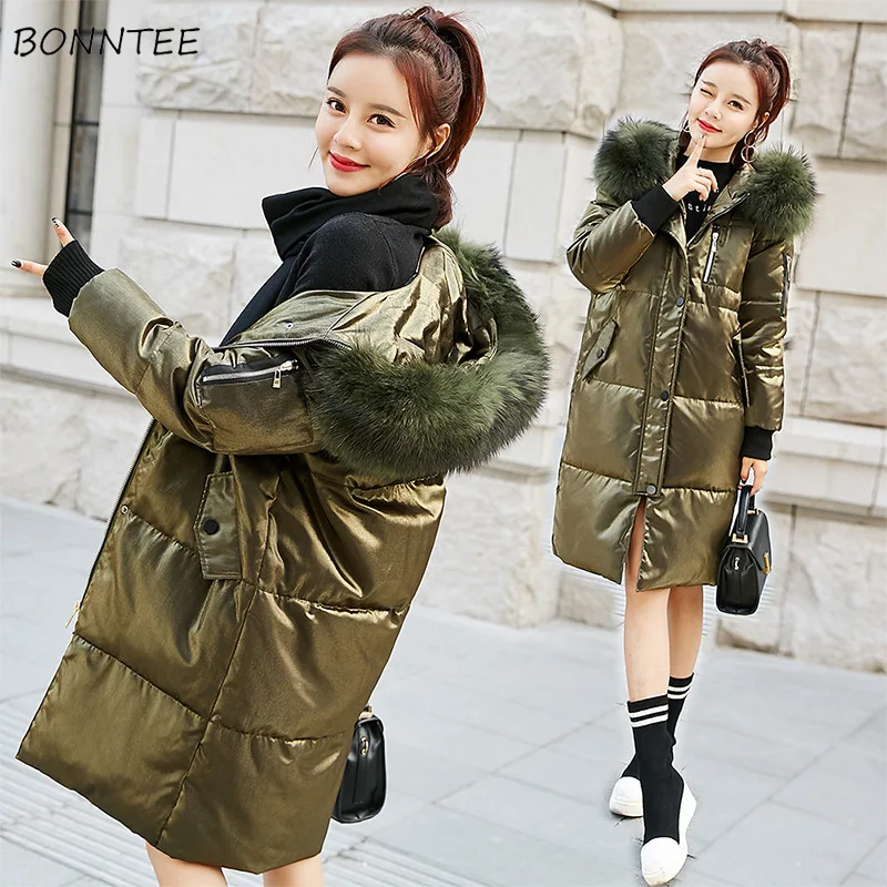 Manteaux Chaud D'hiver Black Doux Poches Parkas À Dames Épaissir Loisirs Capuchon Outwear Élégant Haute blue Manches Femmes green Qualité Pleine nqRzP