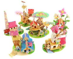 Кэндис Го! Забавные собран вручную модель DIY игрушка творческий 3D деревянный пазл лесные кабина серии подарок на день рождения 1 шт