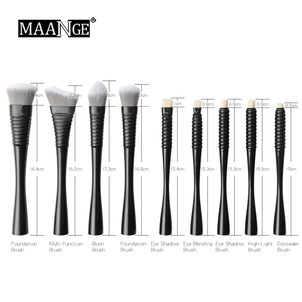 

Cosmetic Wooden Eyebrow Powder Foundation Brushes Makeup Brush Tool With Bag Wholesale Quick Delivery Dropship Super Soft