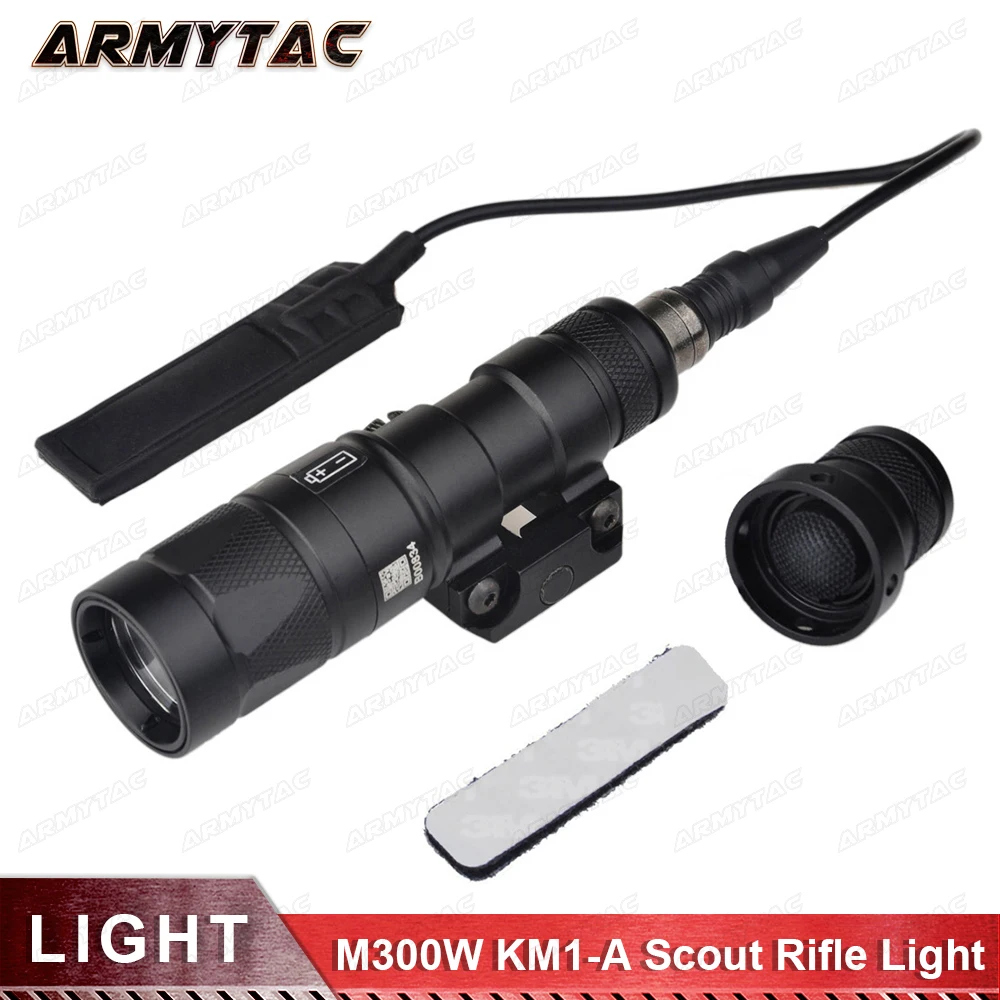 

Tactical Flashlight military Powerful M300W KM1-A Scout Rifle Light Full Version with remote switch tail Scout Light