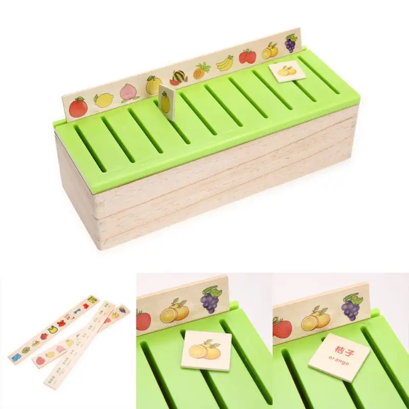 

Wooden Pattern Matching Classify Toy Classification Toy Box Montessori Kids Educational Geometry Fruit Animal Learning Match Toy
