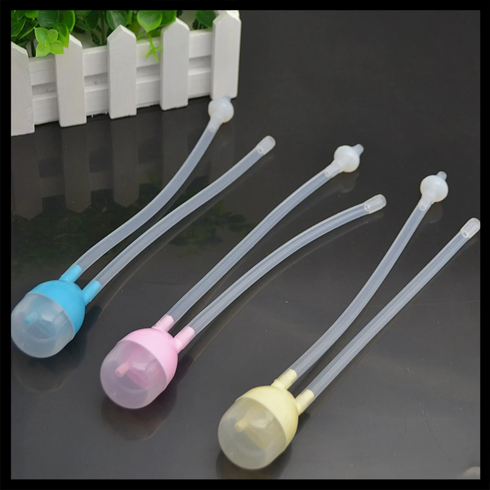

Newborn Baby Vacuum Nose Cleaner Suction Flu Protections Nasal Aspirator Safety Baby Care Random Color