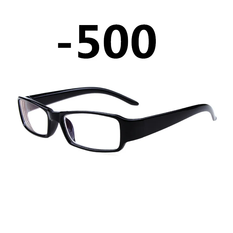 Myopia 500 Для мужчин Для женщин Близорукость очки модные черные близорукие очки рамки покрытие анти-синий-100-150-200-600 M06 - Цвет оправы: Myopia 500