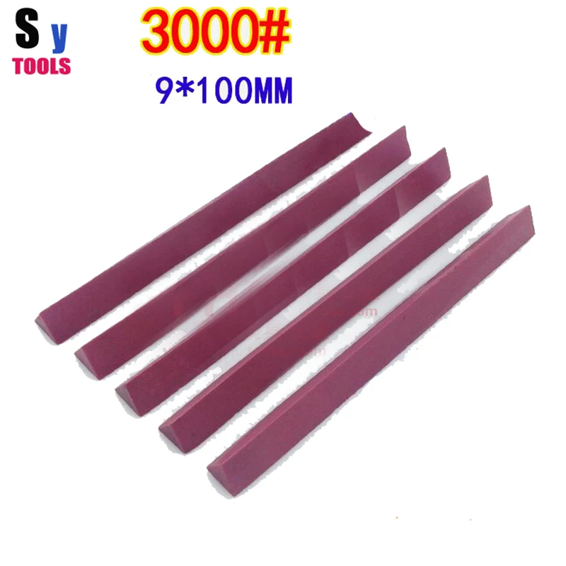

9*100 Three sides shape Red ruby oil whetstone for Serrated knife sy tools