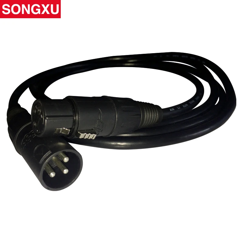 SONGXU 2 метра длина 3-контактный сигнал подключения DMX кабель для освещения сцены