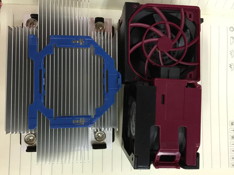 NEW HP DL360p G9 V3//V4 CPU cooler kit,heatsink 775403-001,2x fans 750688-001