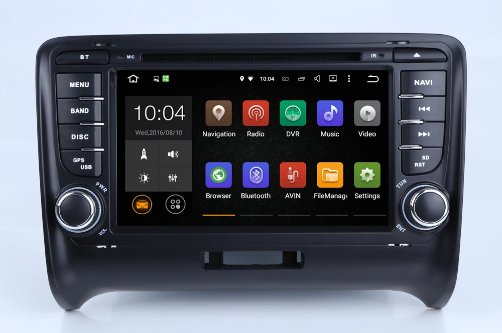 Excellent HIRIOT Android 7.1 Car DVD GPS Player Vehicle Sat Navi For AUDI TT Radio Bluetooth Mirrorlink  Wifi/4G 16G Rom+2G RAM DAB+ USB 3