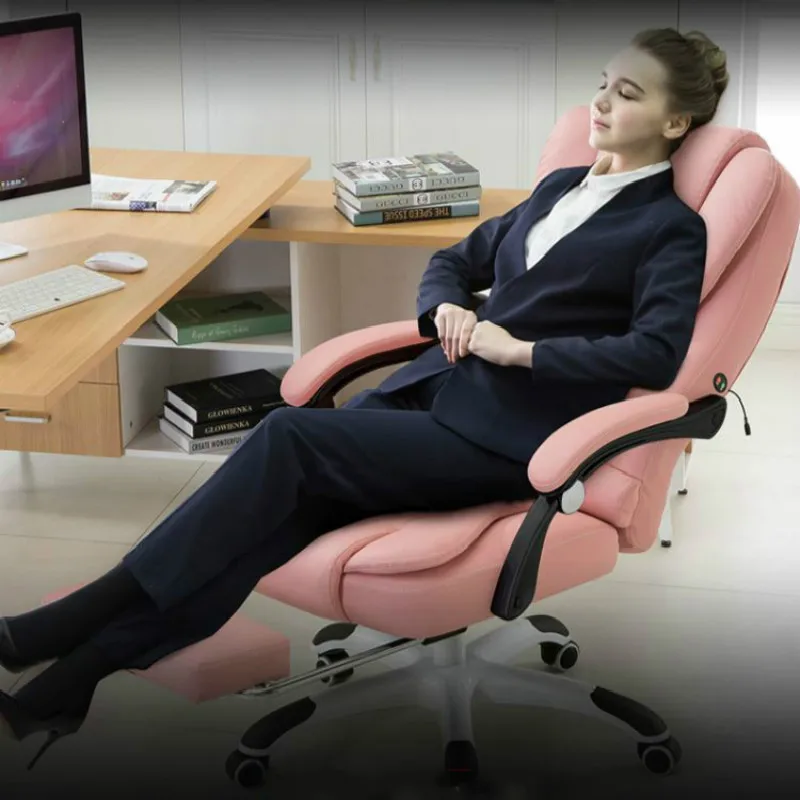 Computer Chair Household PU Office Chair Swivel Lifting Gaming Chair Massage Function Silla Oficina