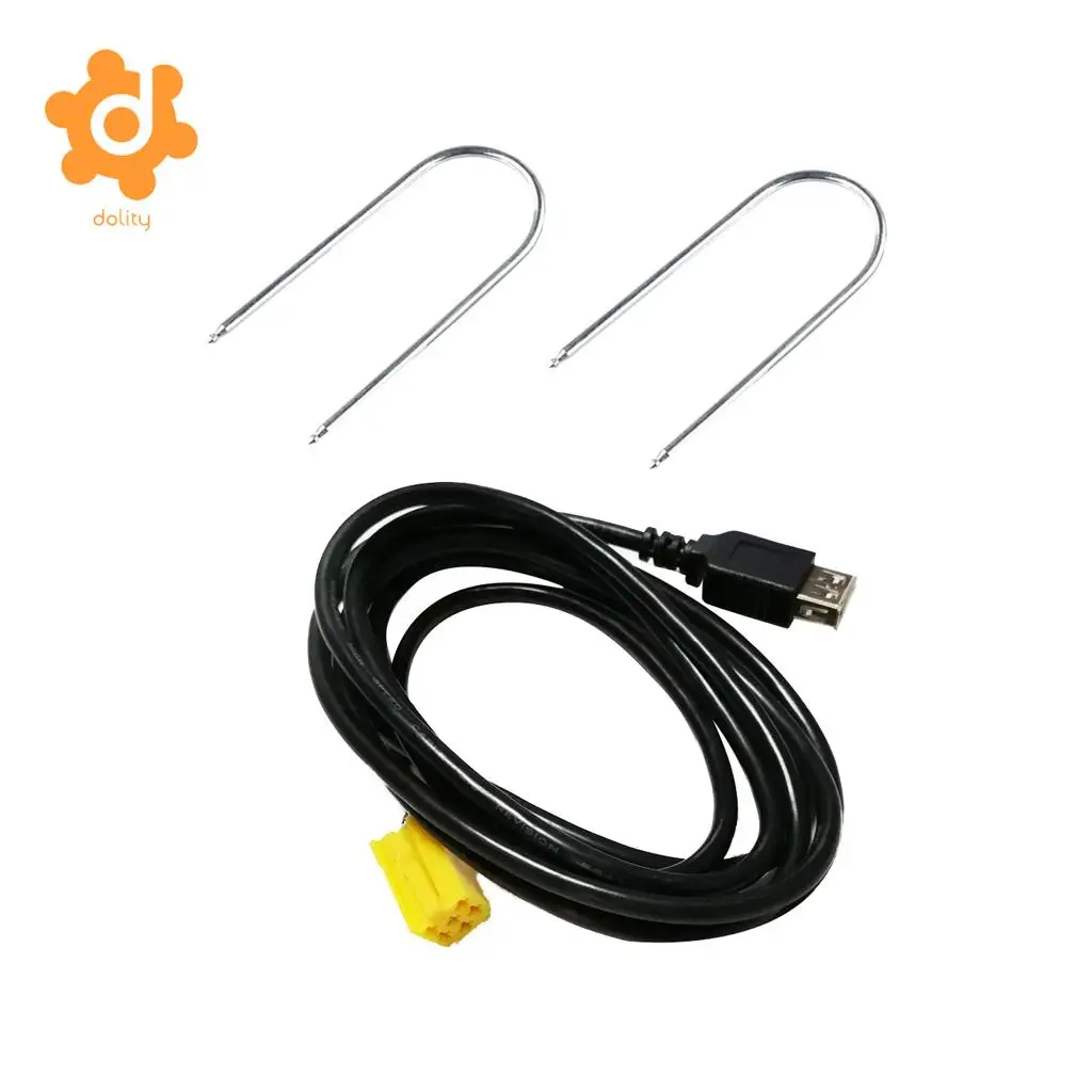Mini ISO 6Pin Connector USB Adpater Cable for Alfa   Fiat Grande Punto