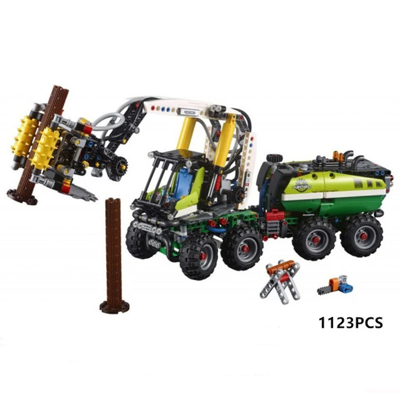 

New Technic Toys Compatible Legoing Technic Car Forest Harvester Funny Car Buidling DIY Blocks Bricks Toys Christmas Gifts