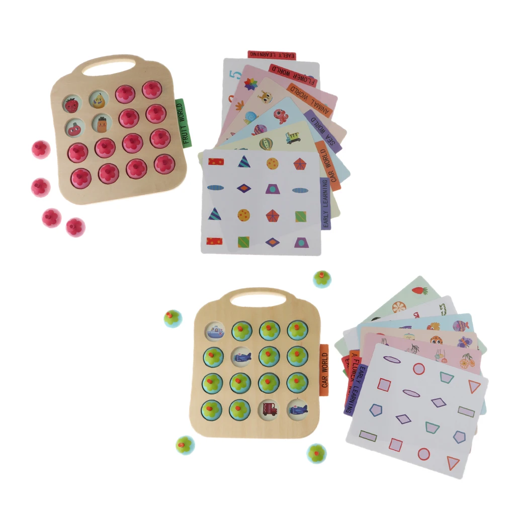 Wooden Memory Game Early Education Interactive Toys Children's Intellectual Development Training Kids Fun Board Games