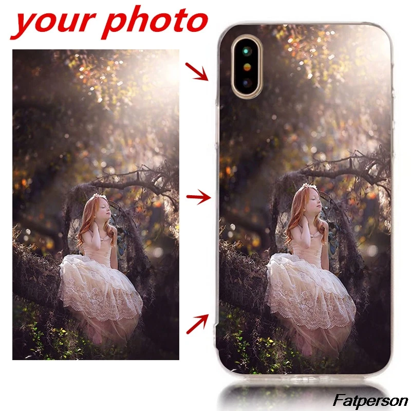 

Personalized DIY soft Phone Case Cover for Coque iphone X XS XR MAX 5s 6 6s 7 8plus Printed Customized photo unique design cape