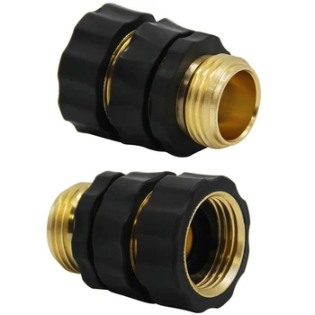 

3/4 Inch Garden Hose Connector Quick Connector Garden Joint Quick Connector Male And Female Set (4 Male Connector + 4 Female C