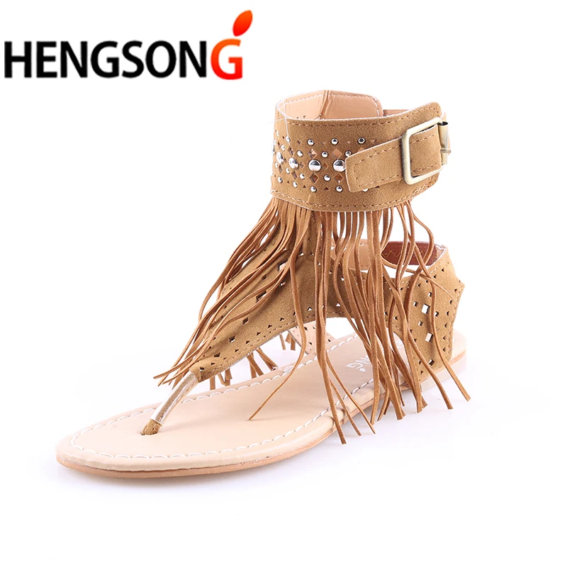 HENGSONG Summer Women Bohemian Sandals Flats Tassels Casual Summer Shoes Woman Flip Flop Slipper Beach Sandals Zapatos Mujer HENGSONG Summer Women Bohemian Sandals Flats Tassels Casual Summer Shoes Woman Flip Flop Slipper Beach Sandals Zapatos Mujer