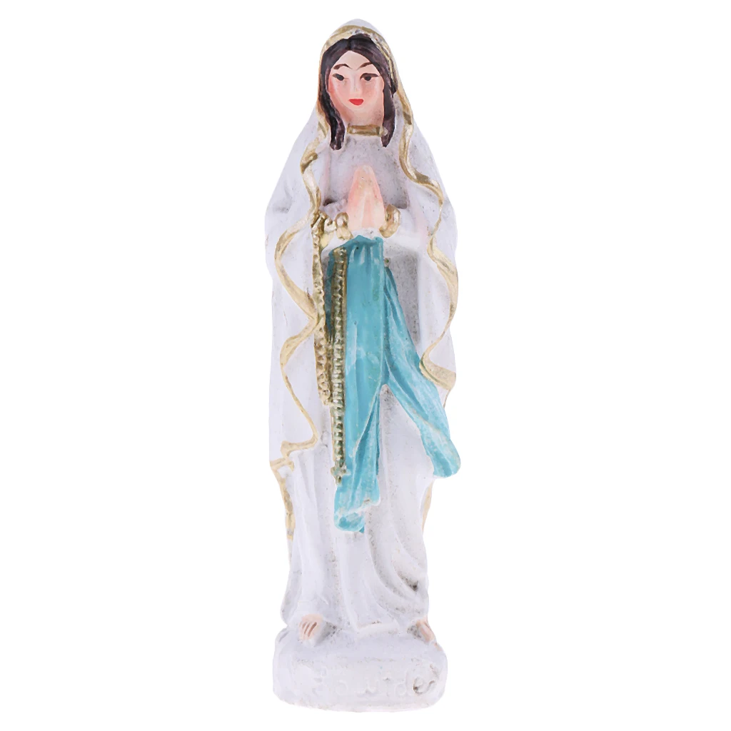 Resin Virgin Mary Figure Statue Model Miniature for Sandplay Sand Table Game Layout Accessory 2.75inch