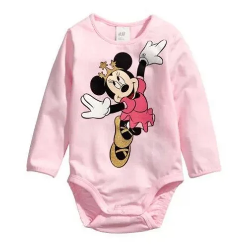 Одежда для маленьких девочек боди с длинными рукавами для мальчиков боди bebe Ropa de, популярный комбинезон, Одежда для новорожденных - Цвет: Minnie