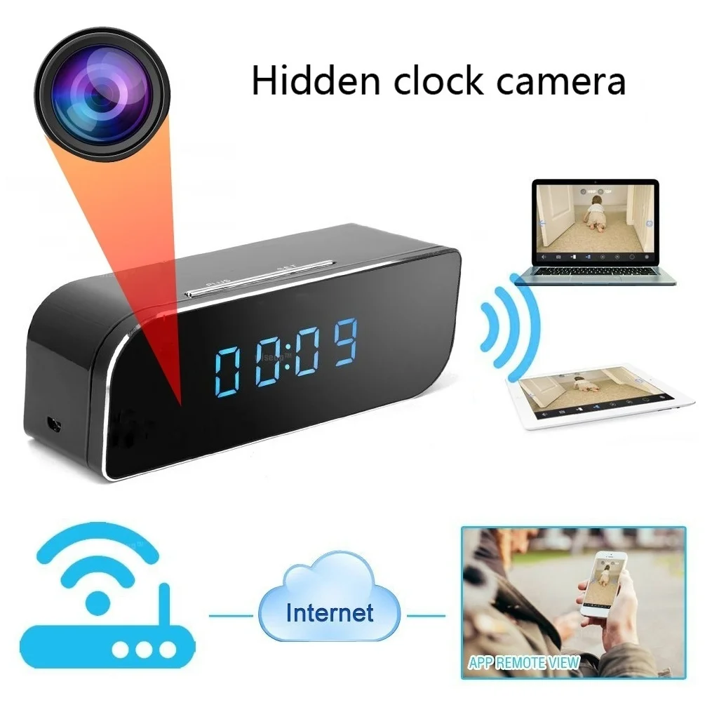 Мини камера с будильником 1080P Wi Fi/IP|Компактные видеокамеры| |