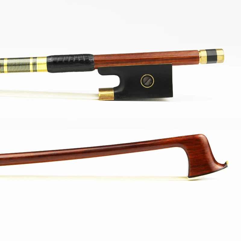 

Free Shipping NEW 4/4 Size Pernambuco Violin Bow Great Balance Ebony Frog Natural Horsehair Brass Alloy Violin Parts Accessories