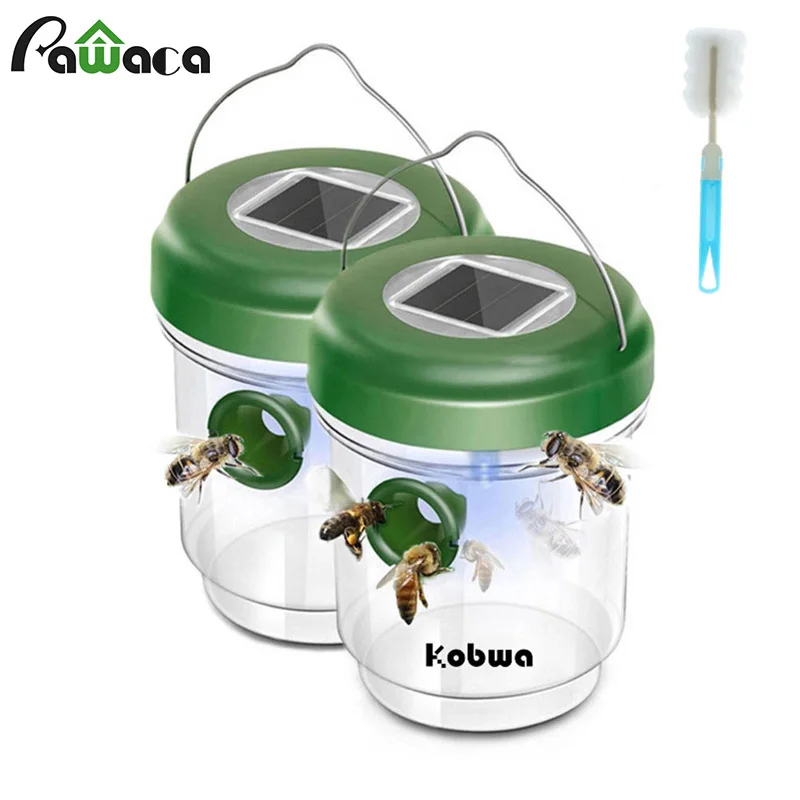 

Bee Catcher Wasp Trap Catcher Solar Powered Flying Suspension LED Bee Hornet Trap Catcher Hanging Non-toxic Insect Control Tools