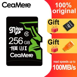 CeaMere слот для карт памяти 256 ГБ 128 Гб 64 Гб U3 UHS-3, 32 ГБ, Micro sd карта, Class10 UHS-1 флэш-карты памяти Microsd TF/sd карты s для планшета