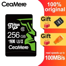 Карта памяти CeaMere 256 ГБ 128 64 карта U3 Micro sd на 32 класс 10 флеш для Microsd TF