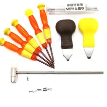 Набор инструментов для сборки складных ключей для дистанционного отключения ключей и установочного инструмента с винтовым ножом для фиксации штифта