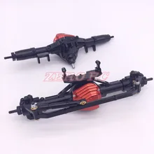 Осевой SCX10 Хонте Jeep Алюминий конкурировать собраны мост Набор передних и задних осях черный