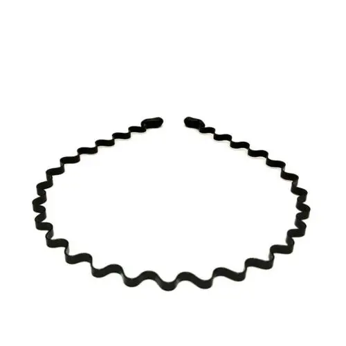 Unisex Sports Metal Hair Band Headband for Men and Women - Black Wave Hairband image 5