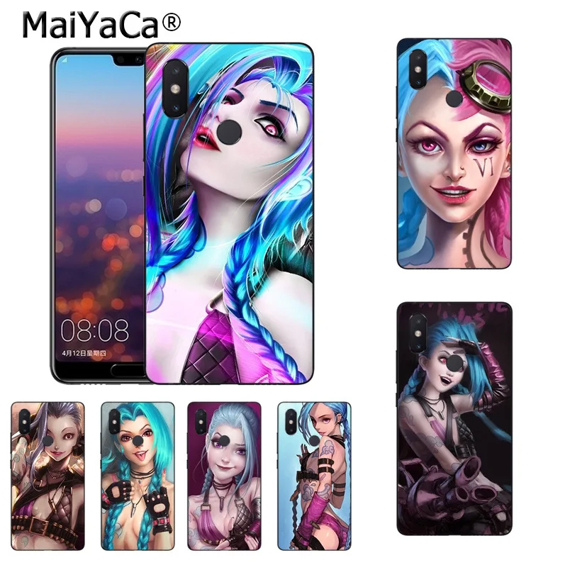 Мягкий резиновый Чехол MaiYaCa jinx для телефона xiaomi mi 8 se 6 note2 note3 redmi 5 plus note4 | Мобильные