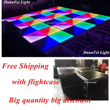 

3pcs/lot with flightcase wedding party floor 1x1m 10mm cover led dance floor with light