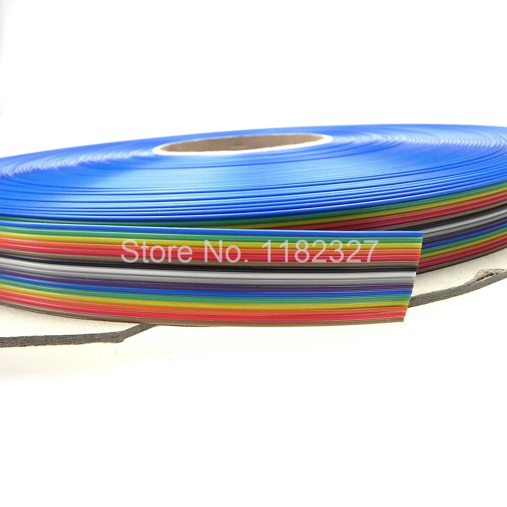 ribbon cable 16 WAY Flat Color Rainbow Ribbon Cable wire Rainbow Cable 16Pin ribbon cable 1.27MM pitch 3