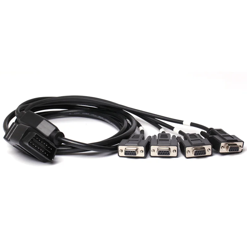 Prix pour OBD2 16 Broches Câblage Cordon 1 Mâle à 4 DB9 Interface Pour RS232 OBD 2 Câble De Diagnostic Outil Câble Port Série RS232 Interface Câble Prix pour OBD2 16 Broches Câblage Cordon 1 Mâle à 4 DB9 Interface Pour RS232 OBD 2 Câble De Diagnostic Outil Câble Port Série RS232 Interface Câble