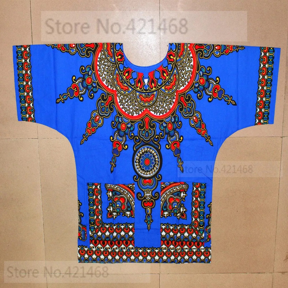 (Fast shipping) New fashion design african traditional printed 100% cotton Dashiki T-shirts for unisex (MADE IN THAILAND) african suit