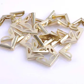 

16x16x2mm Golden Plating Metal Corners For Books Scrapbooking Photo Albums Menus Crafts DIY 100pcs CP0332