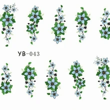 1х стикер для ногтей большой цветок лоза Лилия переводные наклейки на ногти Opp рукав упаковочная YB043-048