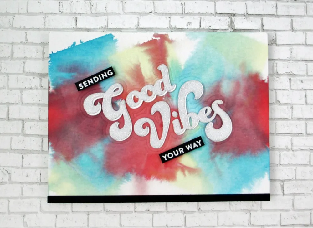 Металлические штампы GOOD VIBES трафареты для скрапбукинга сделай сам/фотоальбома