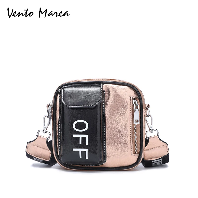 

Vento Marea Women's Handbags Shoulder Bag Fashion Metal Color Flap New Trendy Metallic Laser Fabrics Attractive Messenger Bag