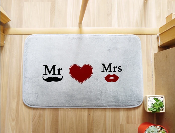 40 см* 60 см коврики Zakka противоскользящие коврик разнообразие Mr and Mrs стиль ковер спальня коврик/дверной коврик Винтаж Высокое качество