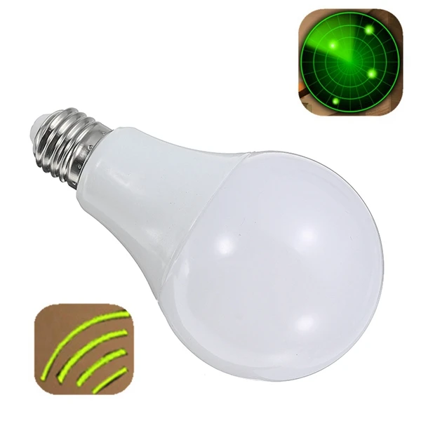 

Energy Saving E27 9W 24 LED Lamp Bulb LED Light Bulb 220V Radar Sensor Light Bulb Home Detection Lamp Pure White 6000-6500k