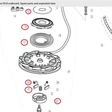 Стартер Запчасти для Parsun HDX mikatsu F8 F9.8 4-тактный лодочный мотор № 15, 16, 17, 20 21 23 F8-05050004 F8-05050003 F8-05050008 Стартер Запчасти для Parsun HDX mikatsu F8 F9.8 4-тактный лодочный мотор № 15, 16, 17, 20 21 23 F8-05050004 F8-05050003 F8-05050008