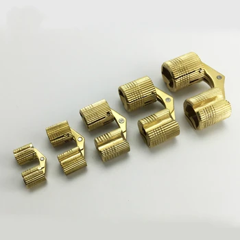 

1 Pcs Furniture Accessories Hinges Word Bucket Copper Door Shaft Hidden Hinge Hardware Multi-standard Copper Column Hinge