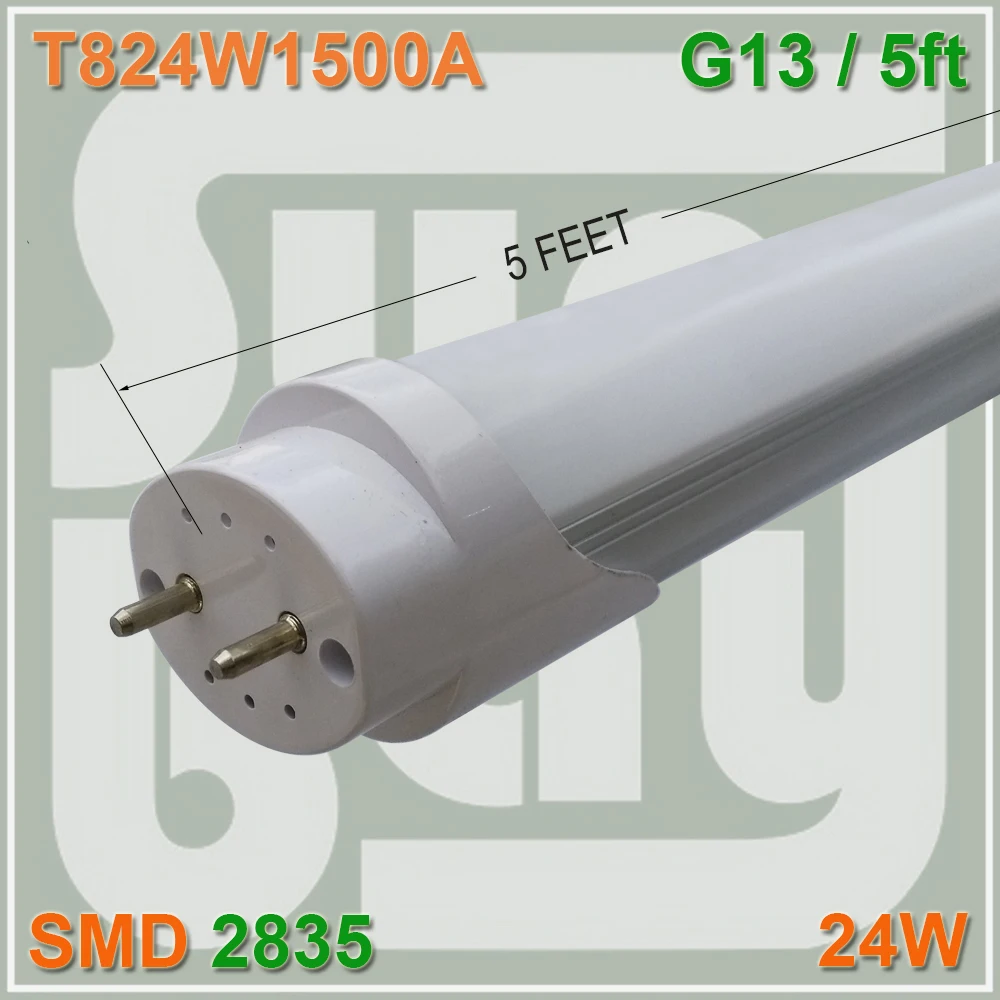 

Free Shipping T8 LED Tube Bulb 5FT G13 24W Light Energy Save For Existing Fluorescent Fixture
