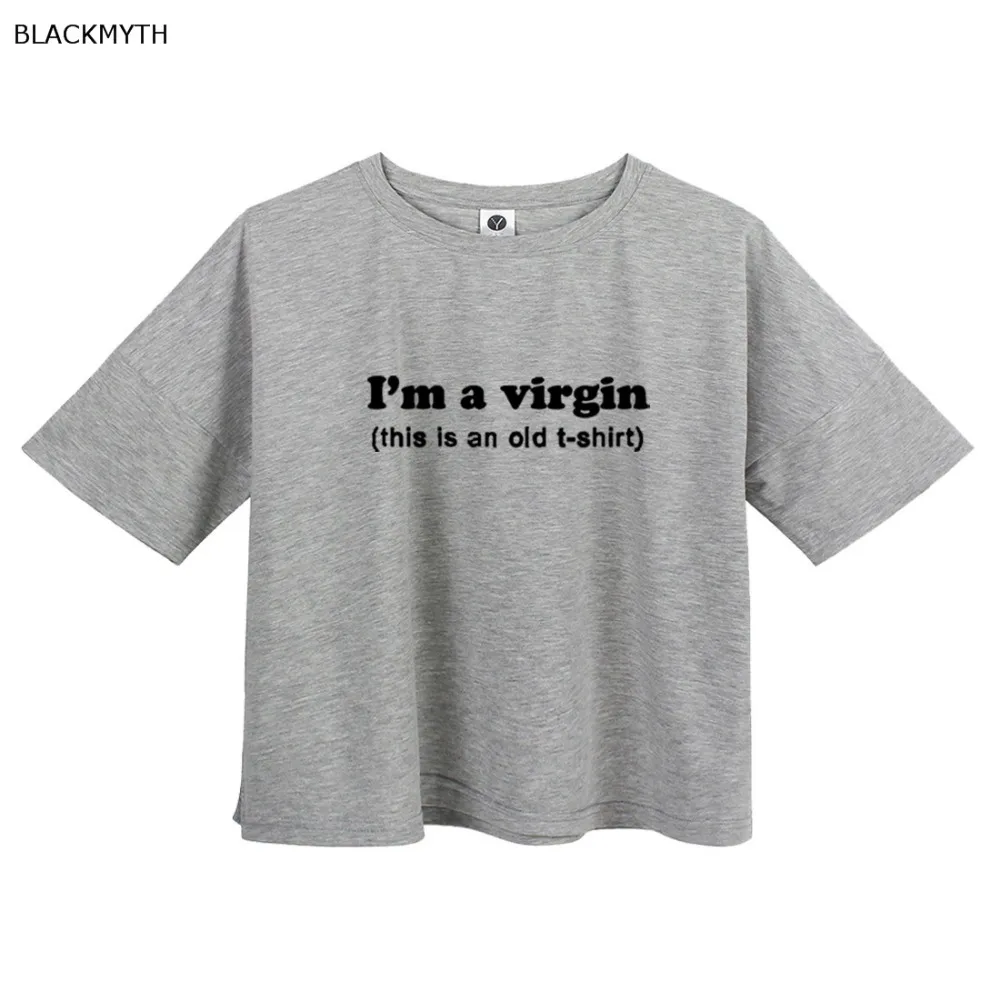 BLACKMYTH/Летняя футболка с круглым вырезом для девочек свободные топы принтом I'm a