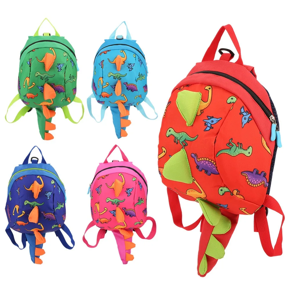 Милый детский рюкзак с ремнем безопасности и динозавром, сумка для малышей, очень прочная и удобная школьная сумка