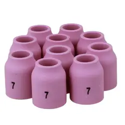 Розовый Керамика 53N61 7 # глинозема защитное сопло горелки TIG подходит для WP-9 20 24 25 упак. 10