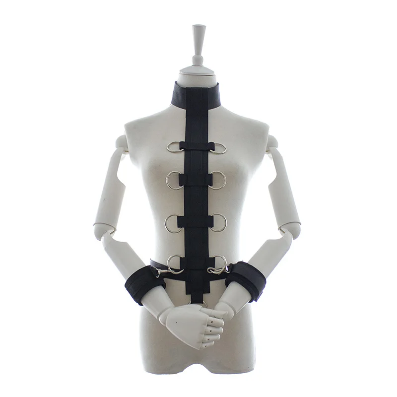 Sex Slave Collar with Handcuffs Fetish Bondage Restraints Positions Ankle Hand Cuffs Sex Products Adult Sex Toys for Couples
