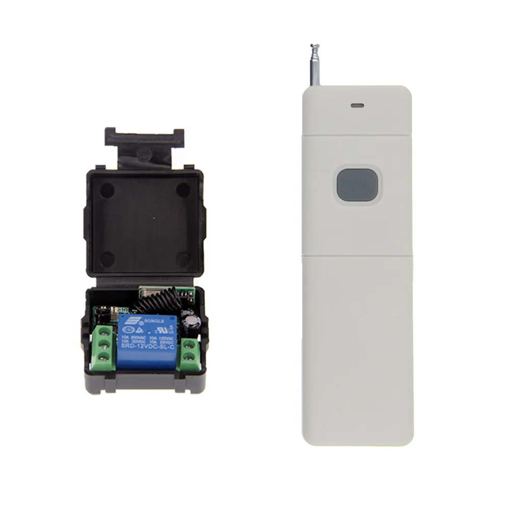 3000m Wide Range Mini Size DC 12V 1CH 1 CH 10A RF Wireless Remote Control Switch System, Receiver+ Transmitter ,315/433 MHz 3000m Wide Range Mini Size DC 12V 1CH 1 CH 10A RF Wireless Remote Control Switch System, Receiver+ Transmitter ,315/433 MHz