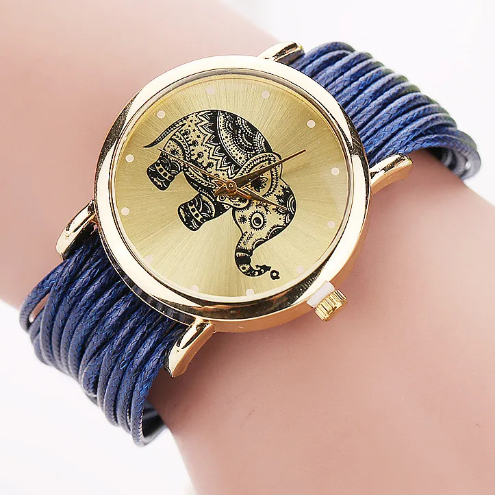 Fashion Elephant Gold Dial Watch Women Casual Analog Quartz Watch Ladies Wristwatch Girls Clock Relogio Feminino Gift 1687