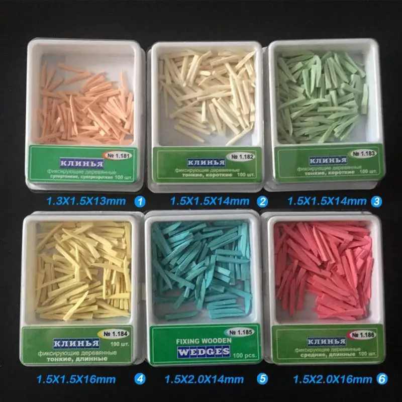 Buy 100pcs Interdental Composite Contoured Wooden Wedges Dental Supply for