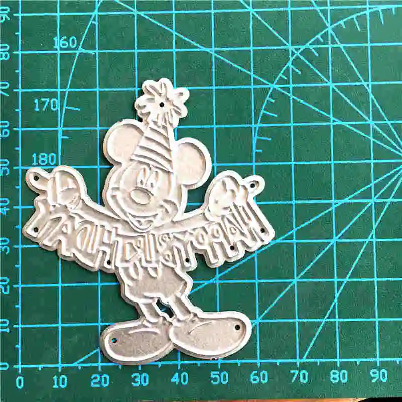 1 шт. love Minnie Mickey cutting die+ 1 шт. трафарет carft Tag для бумага для скапбукинга DIY декоративная открытка Ремесло штамп для теснения с вырезами - Цвет: A